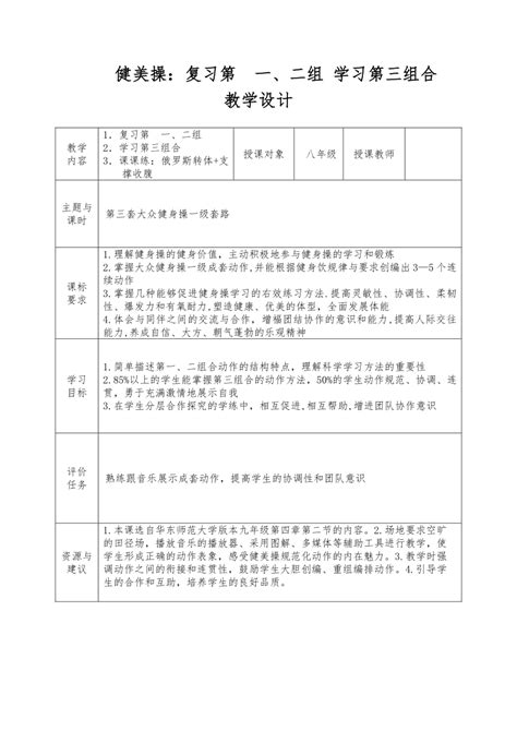 健美操创编的步骤及注意事项